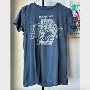 Diesel Blue Born to be Brave Graphic T-Shirt - Size S